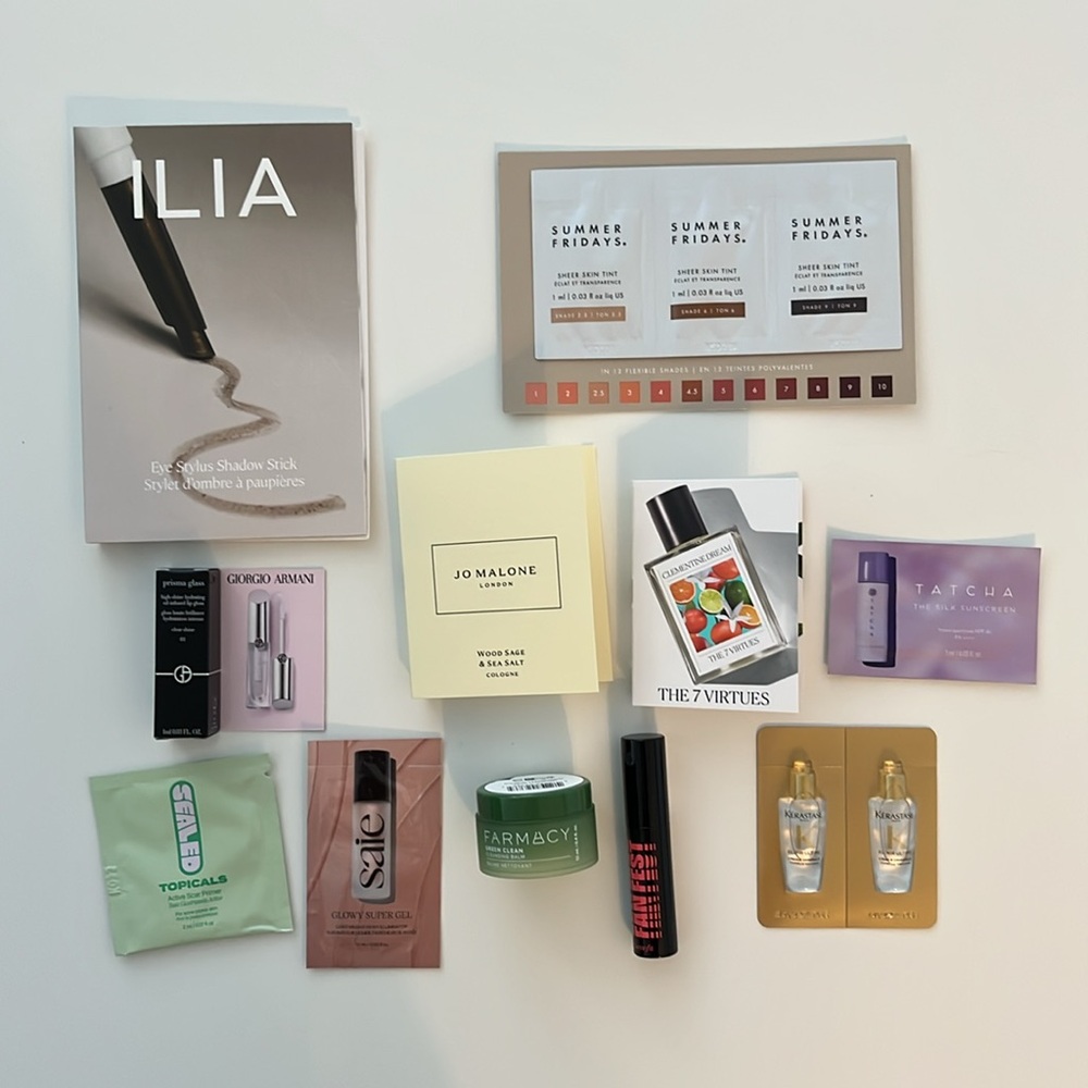 11 PCS Sephora June Skincare and Makeup Sample Bag